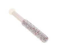 FONDOTIN Pinceau Cosmétique Correcteur à Tête Champignon avec Éponge Rose Manche Strass Portable Mini Pinceau Estompeur pour Visage Yeux et Contour Outil de Maquillage Voyage