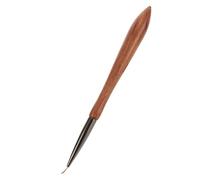 FONDOTIN Pinceau Nail Art Fin Bois de Santal Japonais Stylo de Peinture Précis pour Manucure Manche Ergonomique Forme de Calebasse Outil Multifonction pour Tracés et Ondulations Nail