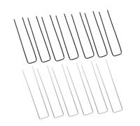 FONDOTIN Piquets de U pour Jardin 30 Pcs - Fixation Tissu Anti-Mauvaises Herbes - Acier Galvanisé 2,5x40 Mm Argenté 2,8x25 Mm Noir - Clous de Fixation Résistants pour Pelouse et Jardin