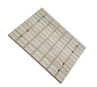 FONDOTIN Planche à Gratter Bois Naturel pour Hamsters et Petits Rongeurs Plateau de Meulage avec Rainures Carrées Mâcher et Accessoire Cage pour Animaux de Compagnie