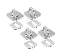 FONDOTIN Plaque Ancrage Sécurité Antivol pour Ordinateur Portable Fixation Bureau Robuste 4 Pièces Compatible Multi-modèles Usage Bureau Et Voyage