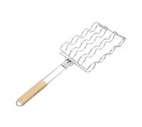 FONDOTIN Pliable pour Barbecue Portable Rack Multifonction pour Grillade de Maïs et Saucisses Équipement Résistant pour Camping et Pique- Extérieur