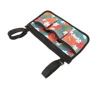 FONDOTIN Pochette Latérale pour Fauteuil de Mobilité Oxford PU Capacité Importante Fixation par Sangles Compatible Poussette et Déambulateur Rangement Pratique pour Téléphone Médicaments