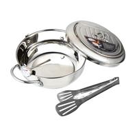 FONDOTIN Poêle Frire Profonde Acier Inoxydable avec Thermomètre Casserole de Friture Japonaise Résistante Haute Température pour Tempura et Friture Maison