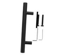 FONDOTIN Poignée de Porte Ronde Noire Acier Poignée de Meuble Décorative pour Tiroir et Armoire Style Américain pour Portes Coulissantes Facile à Installer et Résistante à Usure