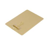 FONDOTIN Porte Bloc Acier Inoxydable Doré Support Rigide pour Planchette Décriture Légère et Pratique pour Bureau École et Maison