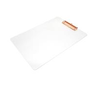 FONDOTIN Porte Bloc Acrylique Transparent Clip Rigide et Pratique pour Étudiants et Bureau Planchette Décriture Claire avec Pince Sécurisée pour Documents