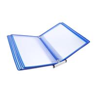 FONDOTIN Porte-documents Mural Pochettes Bleu Support Robuste Fer et PVC Organiseur Mural pour Bureau Ateliers et Espaces Publics Rangement pour Brochures et Fichiers