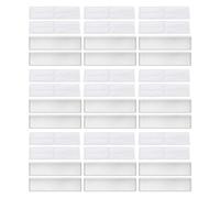 FONDOTIN Porte-Étiquettes Adhésifs Transparents Étagère 24 Pièces Inserts Papier Blancs Étiquette de Rayon Imperméable Autocollante pour Commerce de Détail Supermarché Bureau et