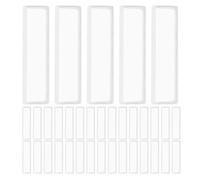 FONDOTIN Porte-Étiquettes Autocollants Transparents 48 Pcs Pochettes Adhésives pour Fiches Bristol 75 X 32 CM Pochettes Plastiques Auto-Adhésives pour Classement Bibliothèque et