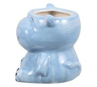 FONDOTIN Pot à Crayons Hippopotame Céramique Figurine Hippopotame Pot à Plantes Mignon Animal