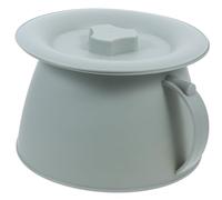 FONDOTIN Pot de Chambre avec Couvercle Urinoir Pratique Plastique Léger Bassin Hygiénique pour Personnes Âgées Femmes Enceintes et Mobilité Réduite Facile à Nettoyer et Anti-débordement
