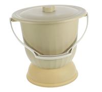 FONDOTIN Pot De Chambre Portable 6,5 l Grosse Capacité En Plastique Pp Épais Couvercle Anti-odeur, Urinoir Domestique Stable Et Léger Pour Usage Nocturne, Soins Personnes Âgées Et Voyage