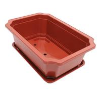 FONDOTIN Pot pour Bonsaï avec Plateau Grand Pot De Fleurs pour Bureau Jardin Et Décoration Intérieure pour Plantes Succulentes Et Petits Végétaux