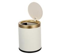 FONDOTIN Poubelle Intelligente Automatique 10 L sans Contact Beige avec Couvercle Hermétique Poubelle Cuisine et Salle de Bain Hygiénique pour Salon Bureau et Chambre