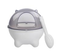 FONDOTIN pour Hamster Plastique Épaisse et Bac à Sable pour Cage Animal Petite Pratique pour Bain et Hygiène des Animaux de Compagnie Blanc