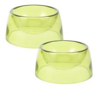 FONDOTIN pour Hamster Ronde en Plastique Anti-basculement Lot De 2 Couleur Vert Matcha pour Petits Animaux comme Chinchilla Et Cochon d'Inde Réutilisable Et Solide