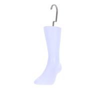 FONDOTIN Présentoir Pied Mannequin avec Crochet pour Chaussettes et Bijoux Modèle Plastique Blanc Épais Support Polyvalent pour Boutique et Maison