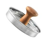 FONDOTIN Presse à Hamburger INOX avec Manche Outil pour Presser Galettes De Viande Uniformes Machine à Burger Facile à Utiliser pour Steak Haché Maison