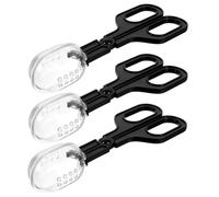 FONDOTIN Ramasse-crottes en Plastique pour Petits Animaux De Compagnie pour Hamsters Lot De 3 Noir Aide Au Nettoyage des Reptiles Et des Aquariums
