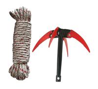 FONDOTIN Râteau Pliable pour Bassin en Acier Inoxydable 4 Dents Corde 10 M, Outil Professionnel pour Enlever Herbes Aquatiques Et Débris Étang Et Jardin