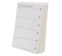 FONDOTIN Recharge Papier pour Agenda Hebdomadaire A7 Perforée 6 Trous, 200 Feuilles Blanches 120G/M², Inserts Vierges pour Classeur 6 Anneaux, Pages de Planification Mobile pour