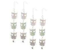 FONDOTIN Réflecteurs Suspendus Anti-Oiseaux pour Jardin et Balcon, Lot de 4 Disques Réfléchissants de Chouette, Résistants et Décoratifs, Dissuasion Ultrasonique et Visuelle