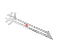 FONDOTIN Règle de Couture Aluminium Argenté pour Débutants Jauge Multifonction pour Tissu Quilting Mesure Ourlet et Bouton Outil pour DIY et Patchwork