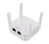 FONDOTIN Répéteur WiFi 300 Mbps 2,4 Ghz sans Fil pour Maison Et Bureau, Amplificateur De Signal 4 Antennes Externes, Extension De Portée Réseau en Blanc Européen Ac220-240