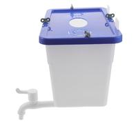 FONDOTIN Réservoir D'eau Mural en Plastique 8 L avec Couvercle, Petit Format Carré, Stockage pour Lavage de Cheveux en Salon, Salle de Bain ou Toilettes, Montage Mural Pratique et Gain