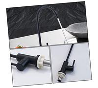 FONDOTIN Robinet Eau Acier Inoxydable pour Cuisine Robinet Pivotant Col de Cygne Fuite et Élégant avec Interface Points Noire