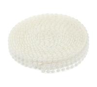 FONDOTIN Ruban Adhésif de Perles Nacrées Blanches 1,2 Cm Large Bordure Perlée Thermocollante pour Couture, Décoration Vêtements, Accessoires DIY et Loisirs Créatifs