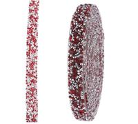 FONDOTIN Ruban Strass Autocollant Bande Rhinestone Adhésive Thermocollante pour Vêtements Sacs et Chaussures Décoration DIY Mètres Rouge