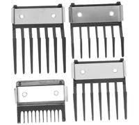 FONDOTIN Sabots de Tondeuse Professionnels 4 Pièces Taille 3-12 Mm en Acier Inoxydable pour Coupe de Cheveux Homme Usage Salon Guides de Coupe Réglables