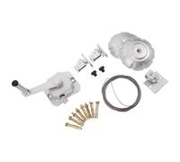 FONDOTIN Séchoir à Linge à Poulie pour Balcon Accessoires Complets en Alliage D’Aluminium Système Manuel à Manivelle Étendoir Suspendu au Plafond Kit de Réparation pour Optimisation