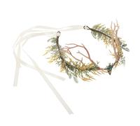 FONDOTIN Serre-tête Elfe avec Cornes de Cerf pour Femme Accessoire Cosplay Renaissance Couronne Féerique pour Costume de Fée Diadème Médiéval pour Festivals et Séances Photo