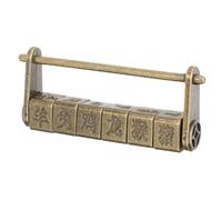 FONDOTIN Serrure à Combinaison Vintage de Zinc Cadenas Code pour Boîtes à Bijoux Meubles et Style Ancien Chinois avec Motifs