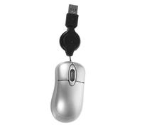 FONDOTIN Souris USB Mini Souris pour Ordinateur Portable à Cordon Corde à Sauter De Dessin Animé Blanche Rétractable pour Ordinateur Portable Filaire Câblé