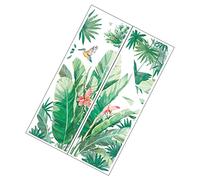 FONDOTIN Stickers Muraux Motifs Plantes Vertes Oiseaux Naturelles Décoration Salon Sans Peinture Nettoyage Amovible