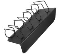 FONDOTIN Support Mural pour Sèche-cheveux et Tondeuses Rack Inox Noir pour Salon de Coiffure Organiseur Gain de Place pour Outils de Coiffure Électriques