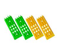 FONDOTIN Support pour Bagues de Pattes de Pigeon Porte-Bande Plastique Robuste 4 Pièces Jaune et Vert Rangement Élevage Suivi Oiseaux Voyageurs