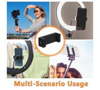 FONDOTIN Support Trépied pour Smartphone 10 Pièces en ABS Noir Vis 1/4 Largeur Réglable 6-95 CM Protection Caoutchouc et EVA Compatible Perche à Selfie et Trépied Accessoires Photo