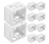 FONDOTIN Supports de Fenêtre Aveugle 1 Pouce Blanc 10 Pièces, Supports de Stores en Métal, Fixation Robuste pour Montage Boîtier Intérieur ou Extérieur, Accessoires pour Stores et Tringles