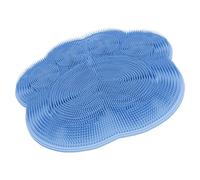 FONDOTIN Tapis De Massage Multifonction En Silicone Taille Moyenne Bleu, Antidérapant, Fixation Murale Ventouses, Pour Bain Et Bain, Brosse Dorsale Et Exfoliant Pour Pieds