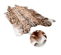 FONDOTIN Tapis de Sol Décoratif Motif Cerf Sika Tapis Imitation Fourrure Doux Lavable pour Chambre et Salon pour Maison