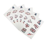 FONDOTIN Tatouages Temporaires Drapeau Royaume- 5 Sets Autocollants Faciaux Pratiques pour Supporters Football Événement Sportif Matériau Sûr Solide
