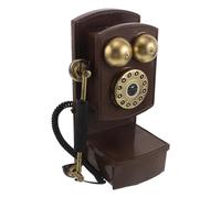 FONDOTIN Téléphone Mural Vintage à Cadran Rotatif en Fer 32,5 X 14,2 X 14 Cm, Accessoire Décoratif Rétro pour Maison, Café et Bureau, Figurine Murale de Téléphone Ancien pour Décoration