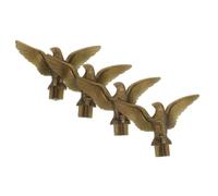 FONDOTIN Tête De Mât De Drapeau Aigle Ornement 4 Pièces pour Mât Extérieur Jardin, Décoration Robuste, Finition Résistante Aux Intempéries, Accessoire Pratique pour Drapeau d'aigle