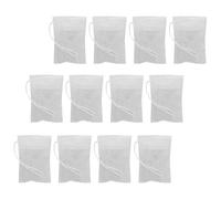 FONDOTIN Thé en Fibres de Maïs Sachets Infuseurs Jetables Cordon de Serrage 100 Sachets Usage Sûr et Pratique pour Thé en Vrac pour Infusion