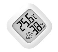 FONDOTIN Thermomètre Hygromètre Domestique Blanc Compact Multifonction Haute Précision Affichage Température et Humidité pour Chambre Bébé et Salon Surveillance Confort Intérieur